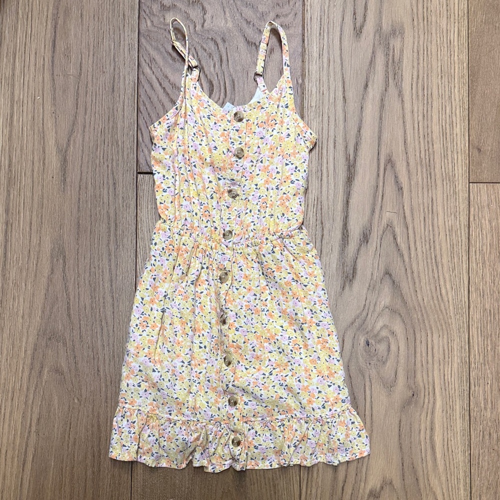 Abercrombie Kids Floral Button-Down Dress - Yellow and Purple